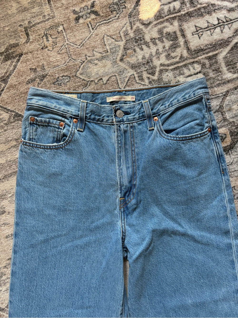Levi’s ribcage wide leg jeans size 29 x 34 LONG western cowgirl chic - Picture 4 of 12
